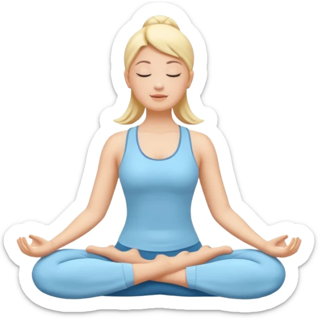 Yoga Breathing 3d Icon with color of A781F3
Make it light colro  sticker
