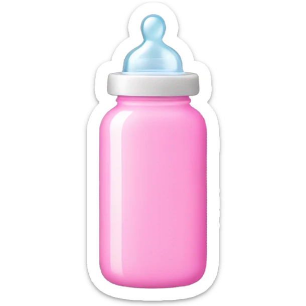 Baby bottle pink sticker