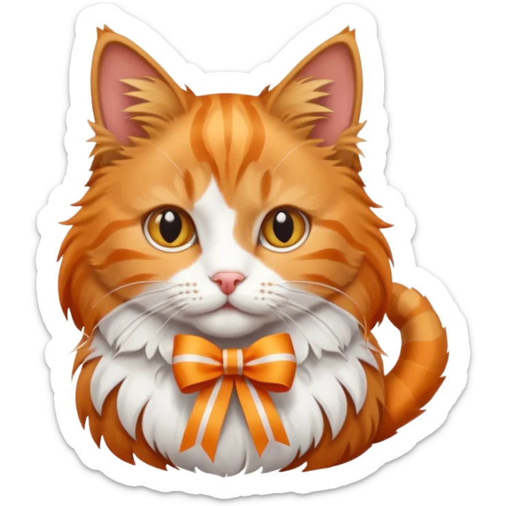 gato con lazos sticker