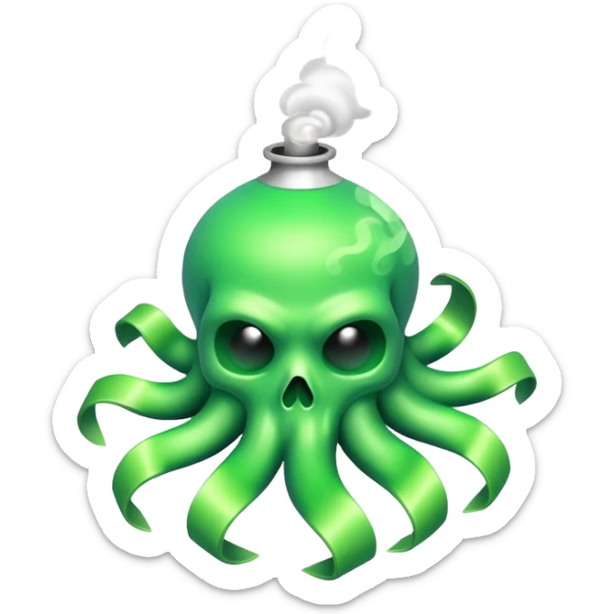 poisonous gas, isometric sticker