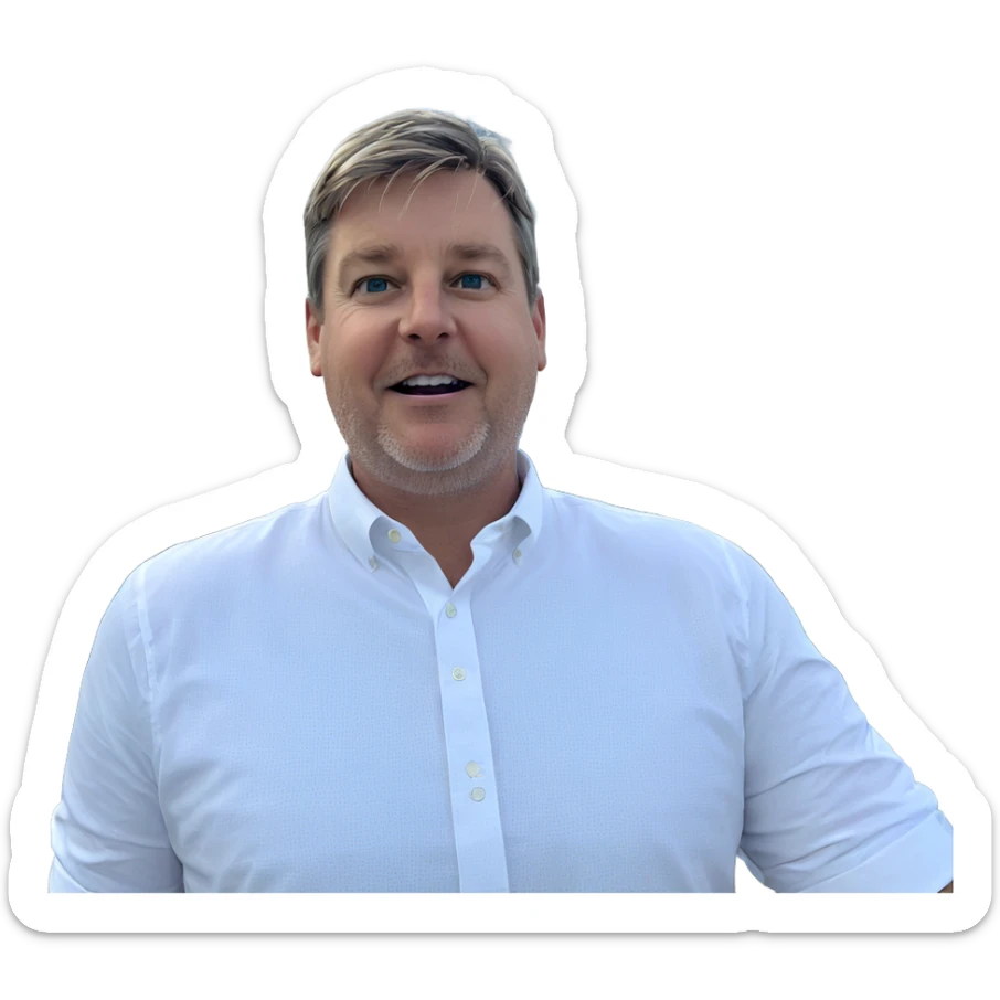 boy in white shirt outdoors sticker