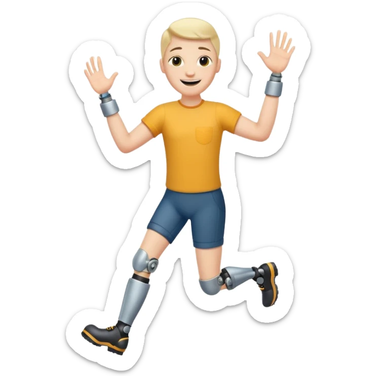 Ich fühle mich fröhlich, weil ich taglich positive Lust habe. Außerdem habe ich gestren Unfall gemacht. Uhhh aber … ich bin stark 💪🏼🦿🦾 sticker