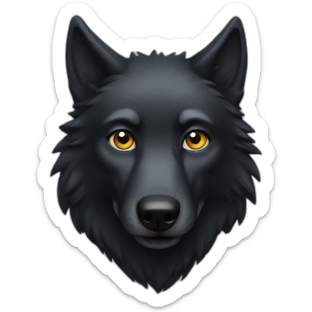 black wolf sticker