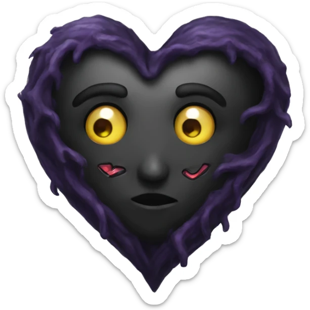 gothic heart sticker
