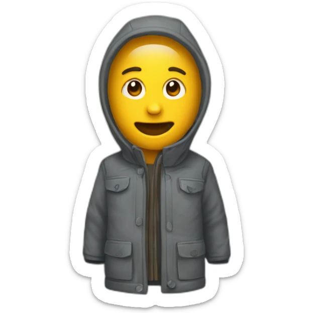 Un paresseux qui est habillé avec un manteau sticker