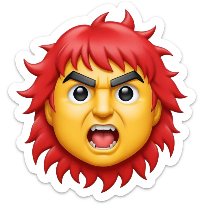 Cinematic Realistic AC/DC Pop Culture Emoji, showcasing an electrifying portrayal inspired by the legendary rock band rendered with vivid textures and energetic lighting. sticker