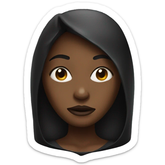 Black girl wearing the mask from the scream movie  sticker