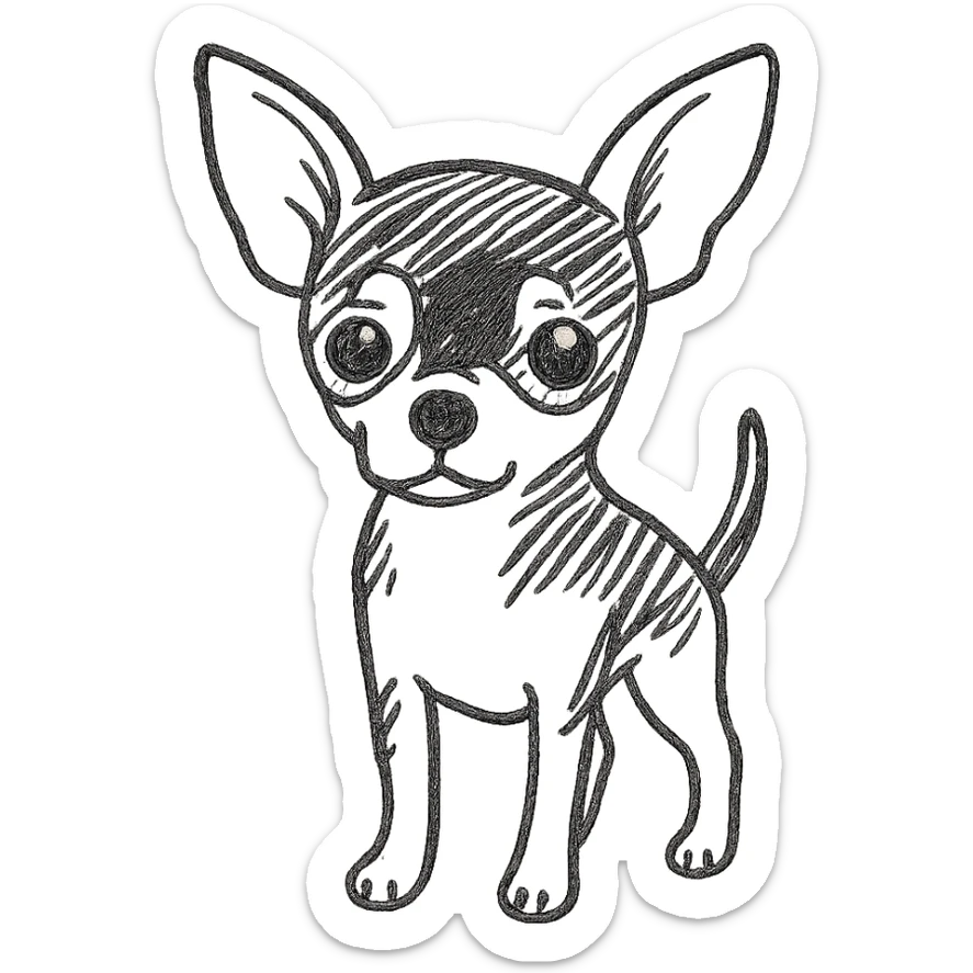 black and tan chihuahua sticker