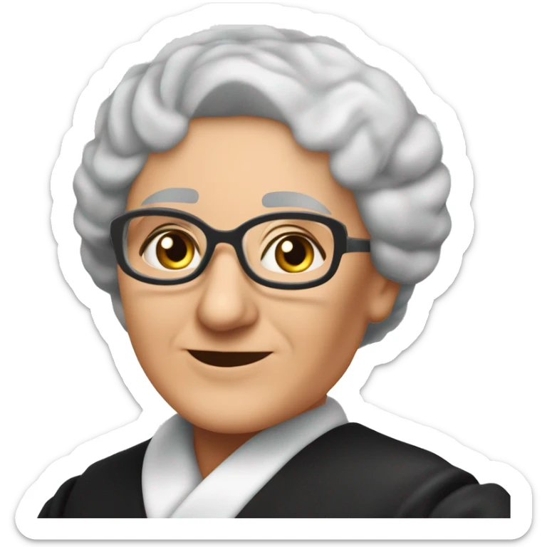 Een oma met zwarte huids kleur die de vlag van Turkije vast houdt sticker