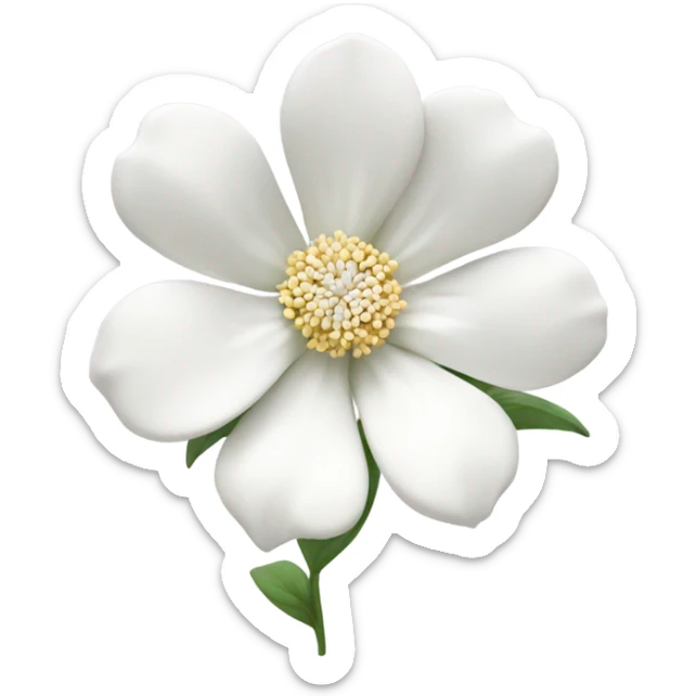 MWhite flower  sticker