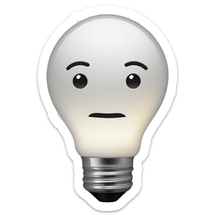 wink at light bulb sticker