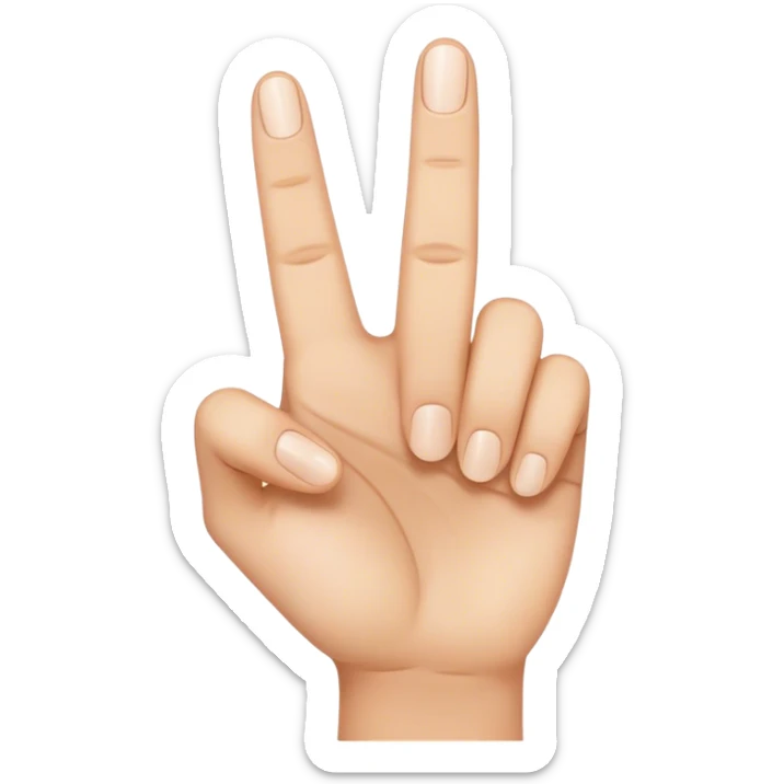 hand two fingers sticker