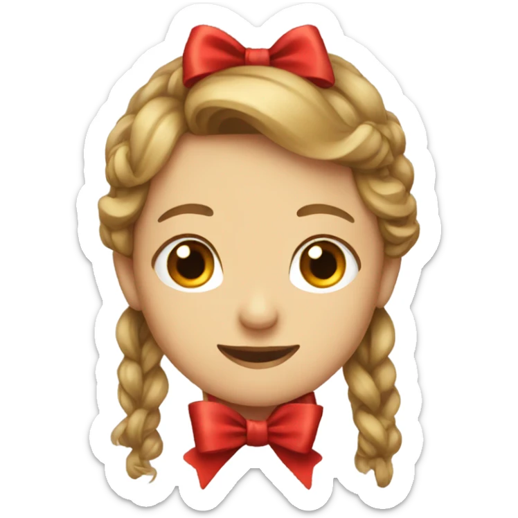 Pretty red bow sticker