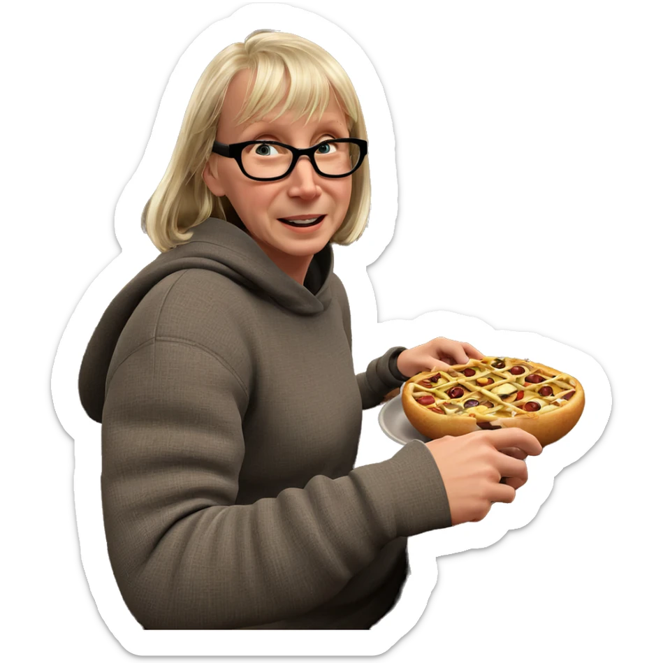 cozy indoor dining moment sticker