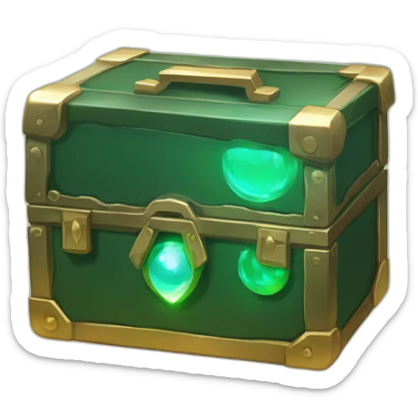 Pokemon Game LootCase Color DarkGreen Rich Treasure Legendary Epic Pokeballs Pokemons and Pokemon Items Inside this have Shiny Glow sticker