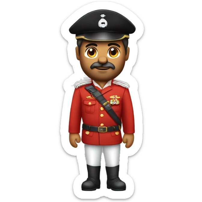 COMANDANTE AVIACIÓN CIVIL ESPAÑOL CON LA GORRA, UNIFORME Y BARBA NEGRA sticker