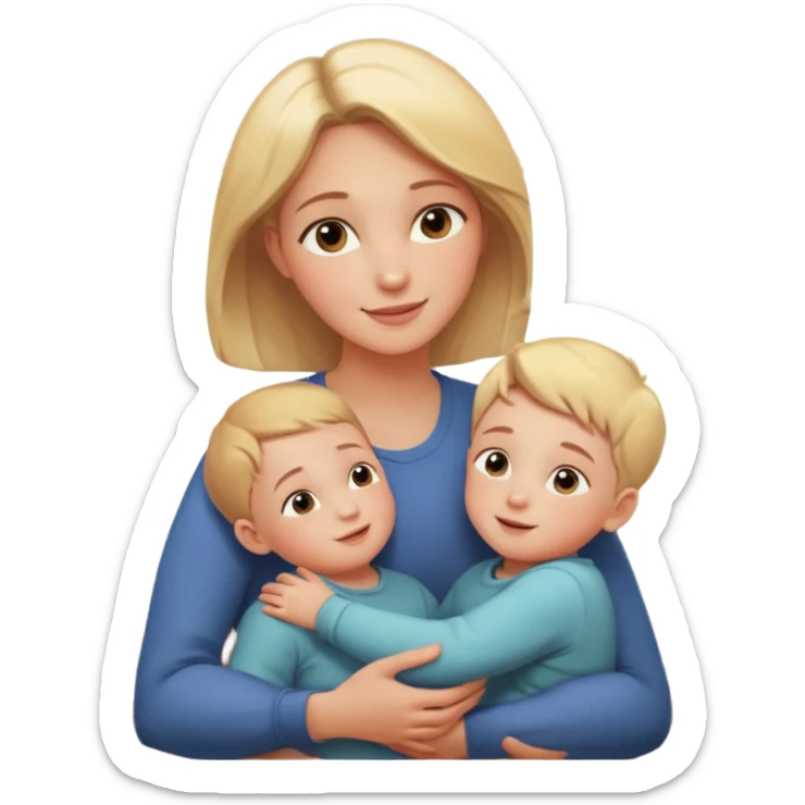 A loving mother holding her young child in her arms, warm natural light coming through a window, soft smile, emotional connection, candid moment, realistic photography, shallow depth of field, high resolution, warm tones
 sticker