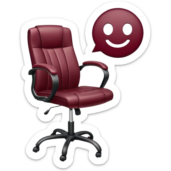 office chair Burgundy sticker