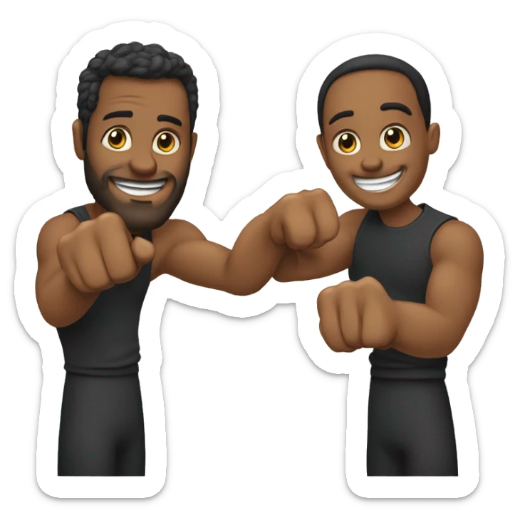 The 👍 and ✊ emojie together. But the Thumb is being pulled out of the fist. And it should be vertical orientation  sticker