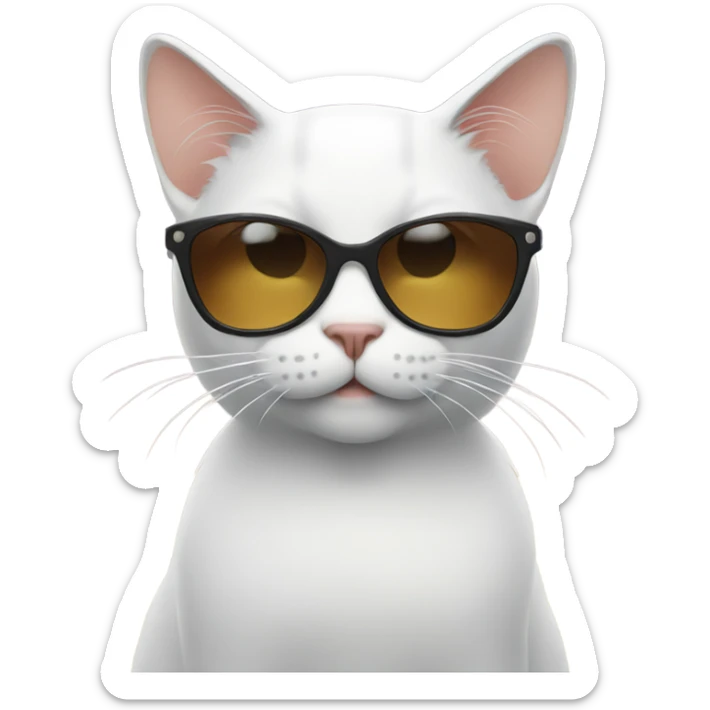 Cat with sunglasses sticker