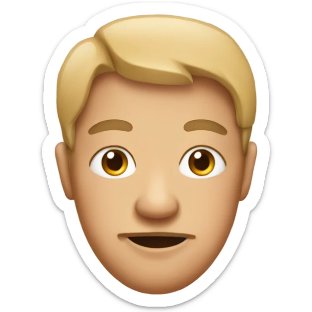 emoji with rolls of saggy skin and 2 chins  sticker