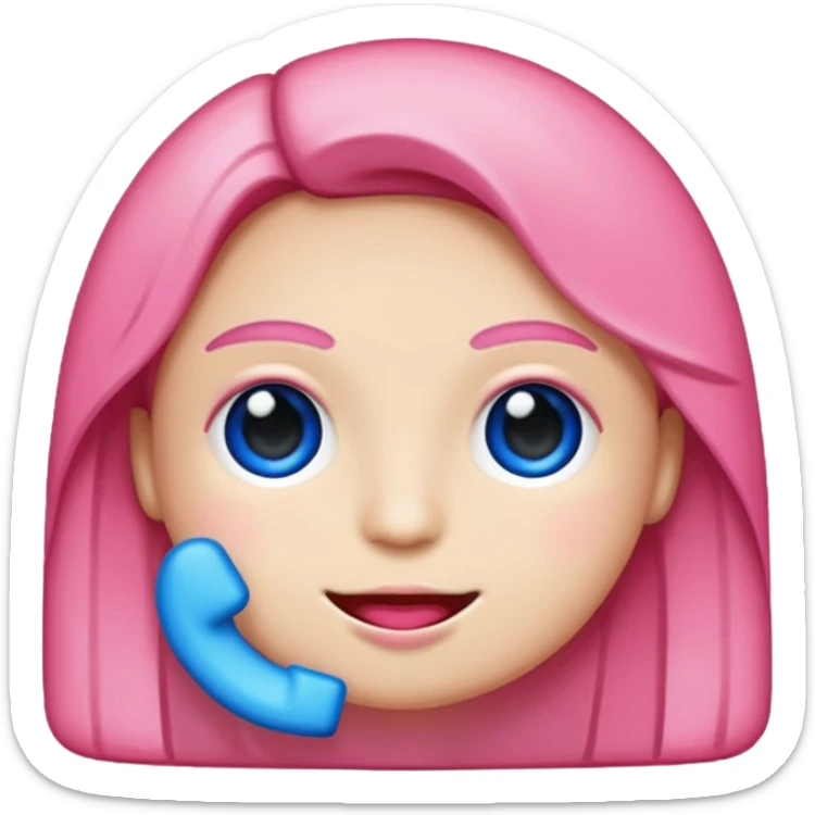 Americano emoji in the form of pink and blue pixels sticker