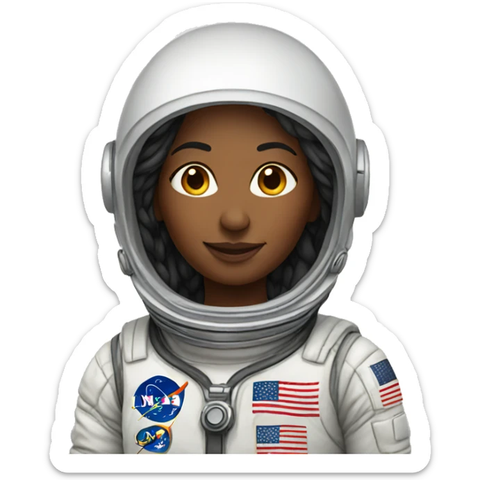 woman with astronaut suit sticker