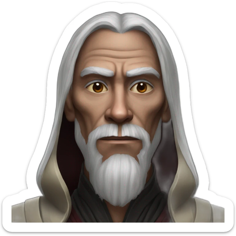 hyperrealist sith jedi in world of warcraft without facial hair sticker