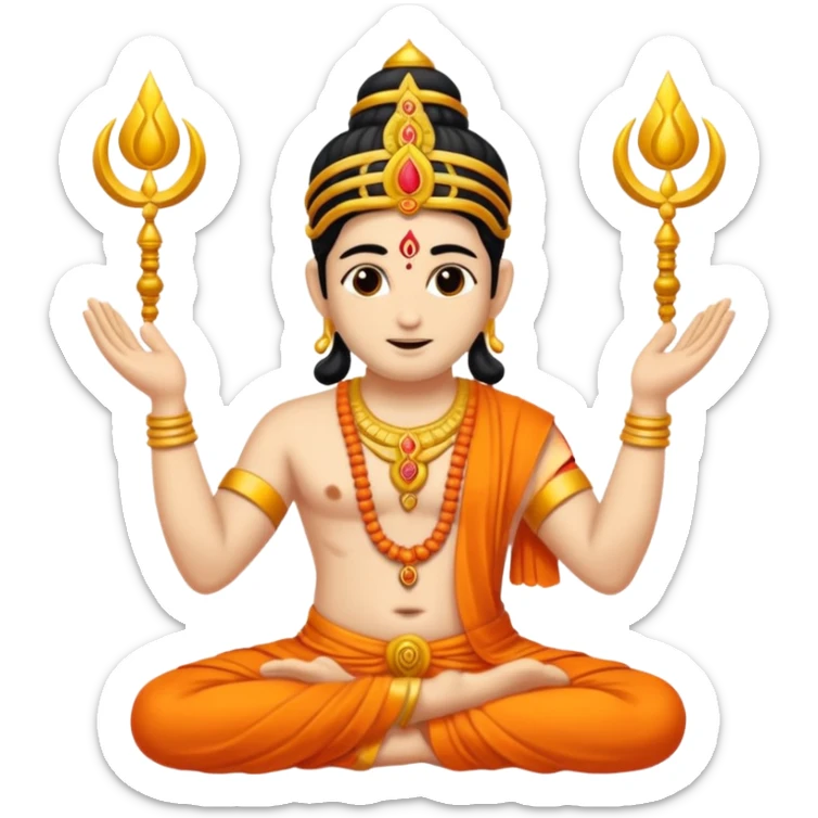 hindu god begins of maing miraclous karma making of humans sticker