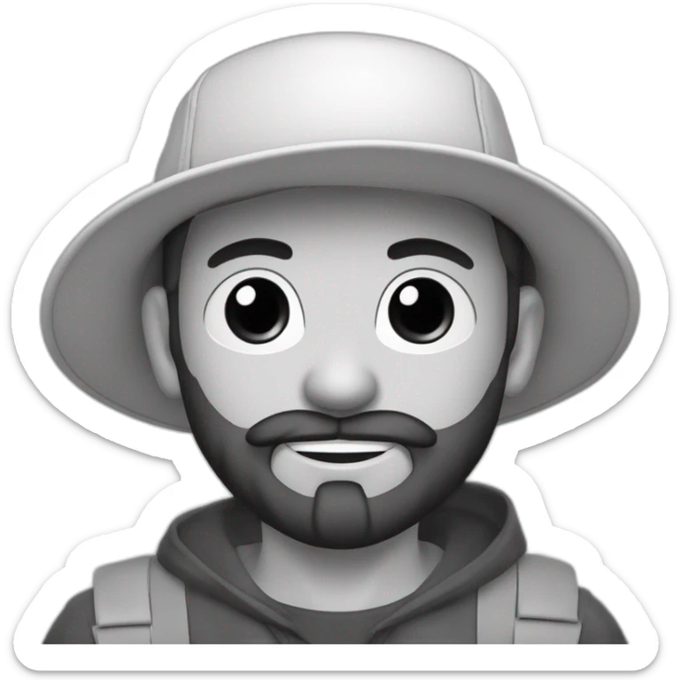 Joven piel blanca gorra levemente gordo con poca barba audífonos de cintillo lente sticker