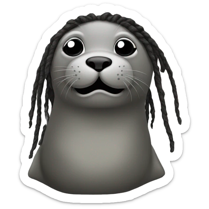Seal with dreads sticker