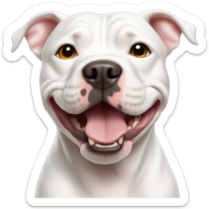 White pitbull sticker