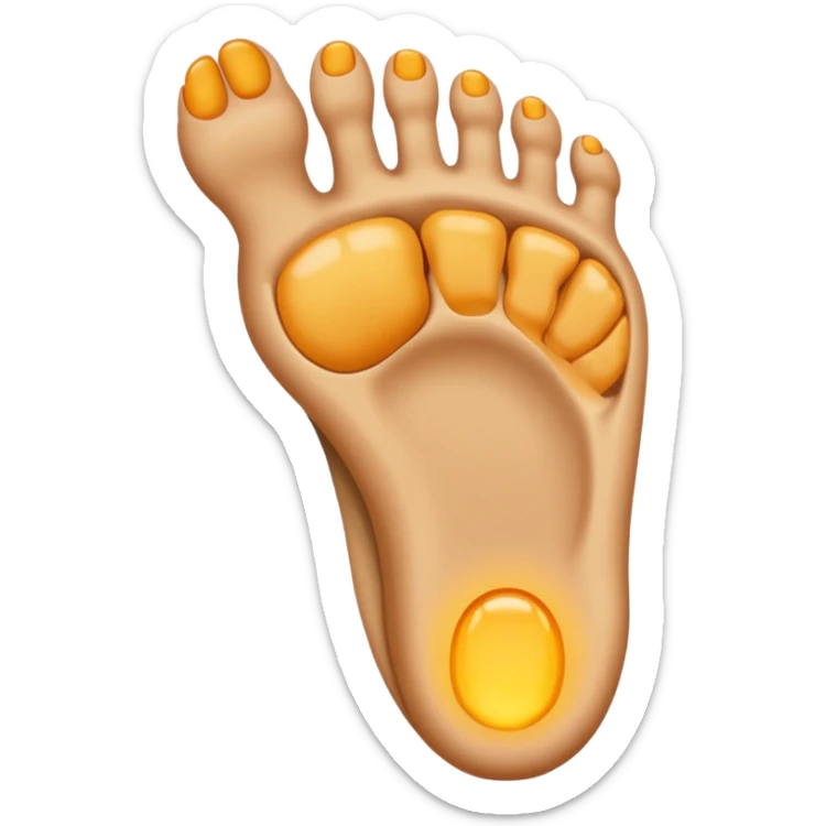 sole of the foot anatomy, emoji style sticker