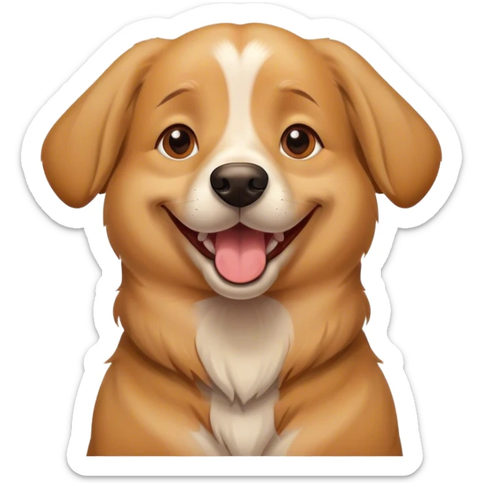 Dog happy sticker