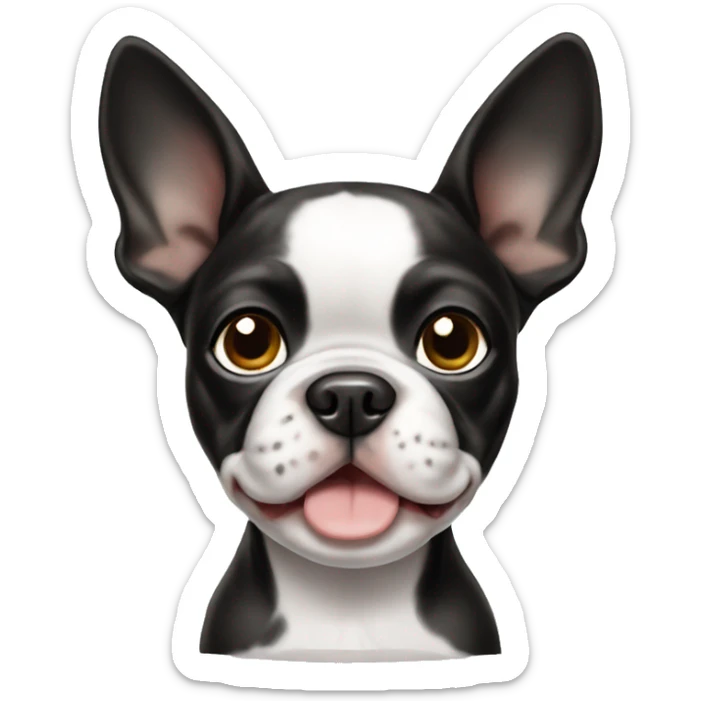 Boston terrier puppy sticker