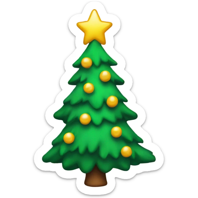 Christmas tree sticker