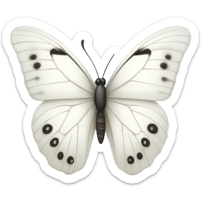 white butterfly sticker
