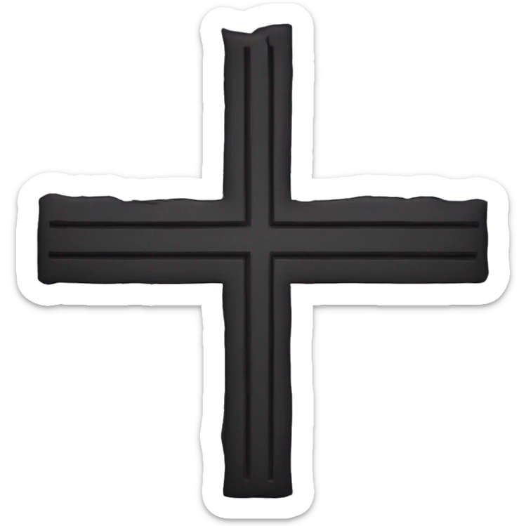 finland flag emoji but the cross is black and the rest of the flag is purple sticker