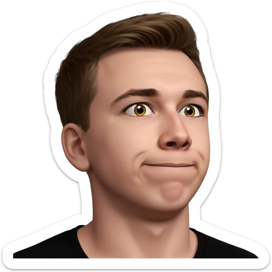 funny solo boy in black sticker