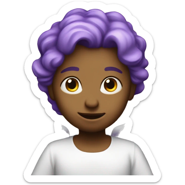 An evangelical angel in fnt of. Purple galxy sticker