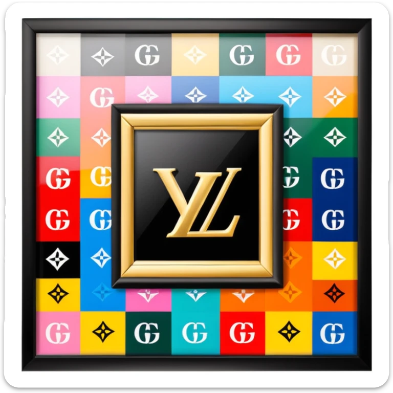 Louis Vuitton and Gucci versus and Fendi and Versace and all of the luxury brands sticker
