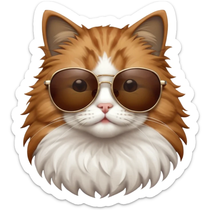 Cat with sunglasses sticker