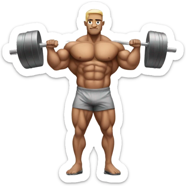 bodybuilder sticker