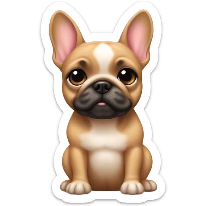 Fawn frenchie sitting sticker