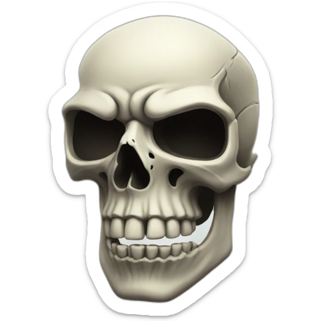 cool badass skull sticker