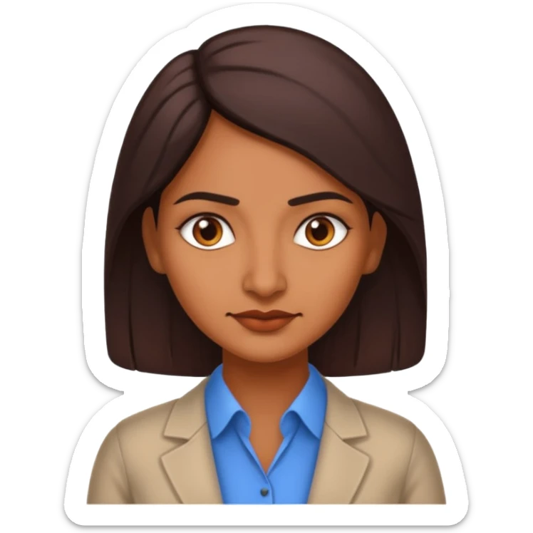 Mean and snarky Indian woman who is a product manager at a Gen AI company sticker