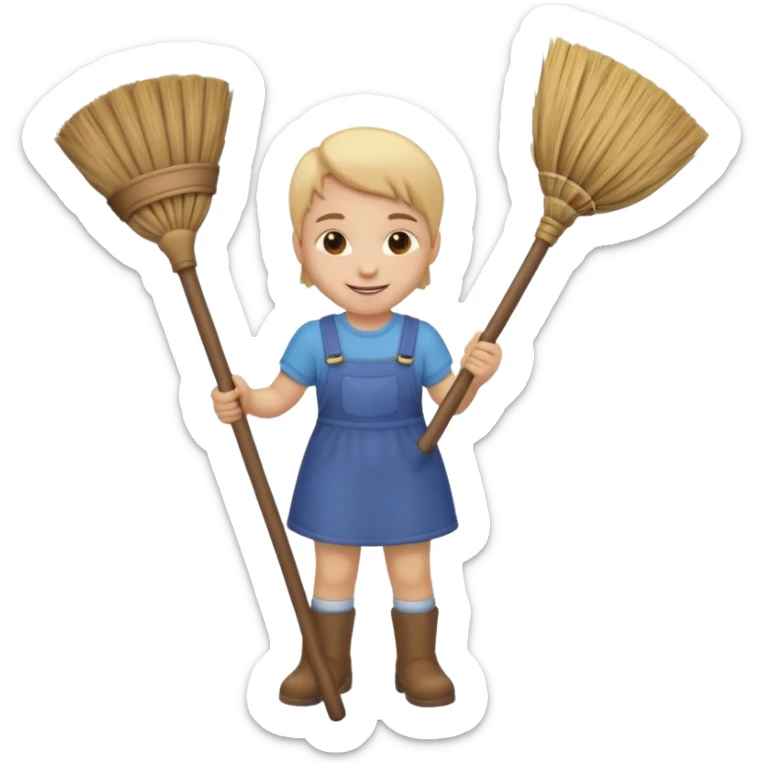 Emoji to encourage kids to do chores - should contain something about house chores sticker