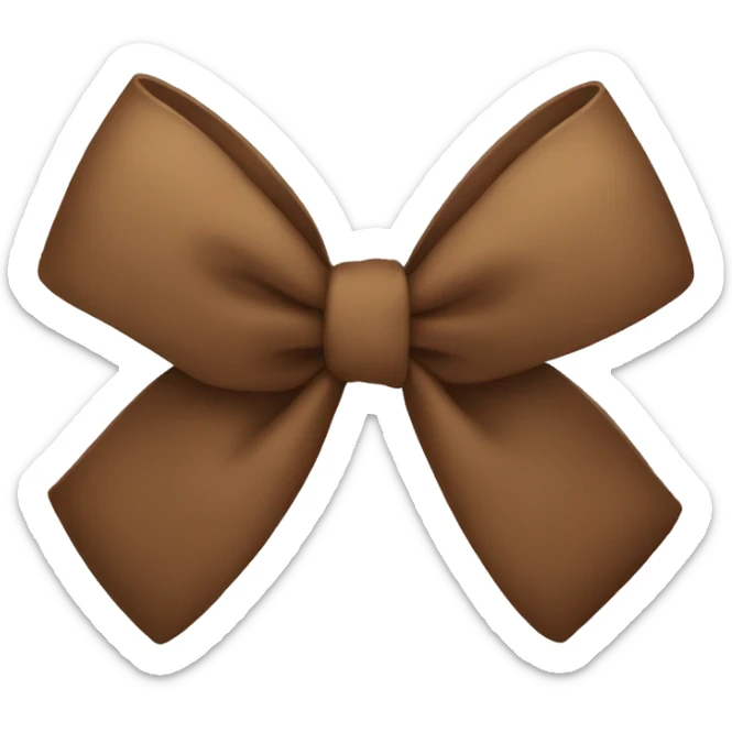 brown bow sticker