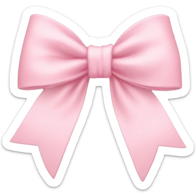 light pink bow on light pink bow sticker