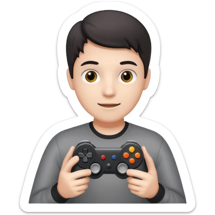 fais tong tong tong tong shaur le brairote qui tien le jeu stell the brairot dans ca main  sticker